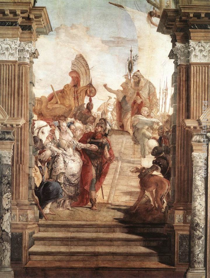The Meeting of Anthony and Cleopatra painting - Giovanni Battista Tiepolo The Meeting of Anthony and Cleopatra art painting